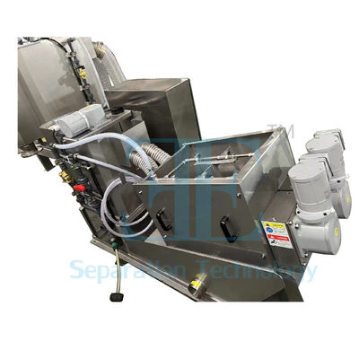 12000L/H ডিওয়াটারিং স্ক্রু প্রেস মেশিন 40kg/H মাল্টি প্লেট স্ক্রু প্রেস