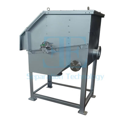 0.75kw SUS304 রোটারি ড্রাম স্ক্রিনিং মেশিন DN350 আউটলেট ফ্ল্যাঞ্জ রোটারি ড্রাম স্ক্রিন ফিল্টার