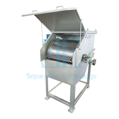 0.75kw SUS304 রোটারি ড্রাম স্ক্রিনিং মেশিন DN350 আউটলেট ফ্ল্যাঞ্জ রোটারি ড্রাম স্ক্রিন ফিল্টার