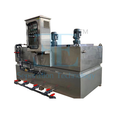 2000L/H অটোমেটিক ±1% নির্ভুলতা পলিমার ডোজিং সিস্টেম 0.75kw Agitators সঙ্গে