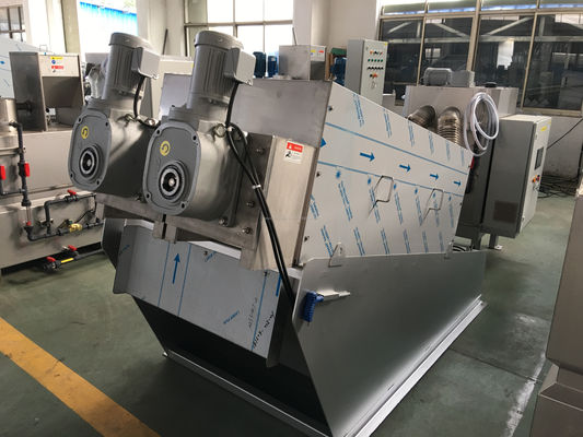 স্ক্রু প্রেস স্ল্যাড ডিওয়াটারিং মেশিন 2.4-30m3/h SUS304