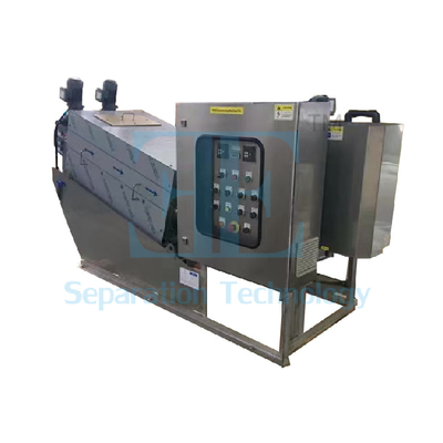 1kW স্ক্রু প্রেস স্লাজ ডিওয়াটারিং মেশিন 0.8-12m3/h ক্যাপাসিটি